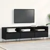Image de meuble TV Noir Chêne 150x30x44,5 cm en bois d ingénierie