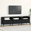 Image de Meuble TV Noir Chêne 150x30x44,5 cm Bois d ingénierie