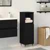 Image de Armoire de salle de bain Noir Chêne 30x30x100 cm Bois aggloméré