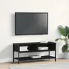 Image de Meuble TV Noir Chêne 100x35x45 cm Bois d ingénierie et Acier