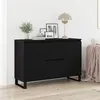 Image de Buffet Chêne Noir 104x35x70 cm Bois reconstitué