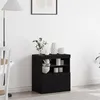 Image de Buffet avec lumières LED Chêne noir 60x37x67 cm