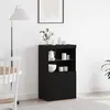 Image de Buffet avec lumières LED Chêne Noir 60x37x100 cm