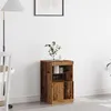Image de Buffet avec lumières LED bois ancien 41x37x67 cm