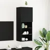 Image de Meuble TV avec éclairage LED Chêne noir 40,5x30x102 cm
