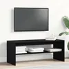 Image de Meuble TV chêne noir 100x40x40 cm bois d ingénierie