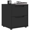 Image de vidaXL Table de chevet VISNES noir 45x40x50 cm bois d'ingénierie, meuble de chevet, table d'appoint, armoire de lit, armoire 4108281