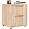 Image de vidaXL Table de chevet VISNES chêne sonoma 45x40x50 cm bois ingénierie, meuble de chevet, table d'appoint, armoire de lit, 4108283