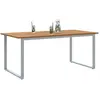 Image de vidaXL, Table de jardin + table de balcon, Table de jardin (180 x 90 x 75 cm)