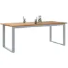 Image de vidaXL, Table de jardin + table de balcon, Table de salle à manger (200 x 90 x 75 cm)