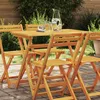 Image de Table de jardin pliante Rectangulaire 100x55x75 cm Bois massif Acacia
