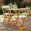 Image de vidaXL Ensemble Bistro Pliable 3 Pièces avec Coussins en Bois d'Acacia Solide 4105501