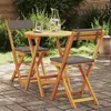 Image de vidaXL Ensemble Bistro Pliable 3 Pièces avec Coussins en Bois Massif Acacia 4105502