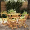 Image de vidaXL Ensemble Bistro Pliable 5 Pièces en Bois Massif Acacia 4105503