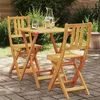 Image de vidaXL Ensemble Bistro Pliable en Bois Massif d'Acacia de 3 Pièces 4105509
