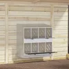 Image de Boîte de ponte pour poules à 8 compartiments en métal argenté galvanisé