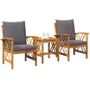 Image de vidaXL, Salon de jardin, Qutarin (2x armchair +table)