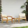 Image de Ensemble Bistro 3 pièces avec coussins Bois d acacia massif