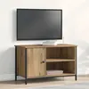 Image de Meuble TV en chêne artisan de 80x40x50 cm en bois d ingénierie et acier