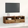 Image de Meuble TV mural en bois ancien 100x30x30 cm en bois d ingénierie