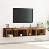 Image de Meubles TV avec lumières LED 2 pcs Bois ancien 80x30x30 cm