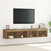 Image de Armoires murales pour TV avec éclairage LED 2 pcs Chêne artisan 80x30x30 cm