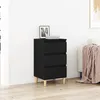 Image de Table de chevet Noir Chêne 40x35x70 cm Bois d ingénierie