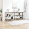 Image de Table console en chêne artisan de 200x30x75 cm en bois composite et en acier