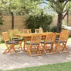 Image de Chaises de jardin pliantes avec coussin gris 8pcs en bois d acacia massif
