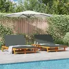 Image de Lot de 1 chaise longue GENERIQUE L. 126 cm en acacia H. 84 cm non pliable