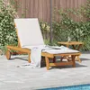 Image de Chaise longue avec table bois massif d acacia