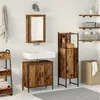 Image de Ensemble de meubles de salle de bain en 3 pièces Bois ancien Bois reconstitué