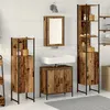 Image de Ensemble de mobilier de salle de bain , 4 pièces, Bois vieilli, Bois d ingénierie