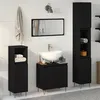 Image de Ensemble de meubles de salle de bain 3 pièces Chêne noir Bois d ingénierie