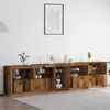 Image de Buffet avec éclairage LED Bois ancien 283x37x67 cm Bois d ingénierie