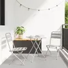 Image de vidaXL Ensemble de Bistro Pliable 3 Pièces Beige en Acier 42002953