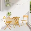 Image de Set de bistro pliable 3 pièces jaune moutarde en acier 42002969