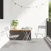 Image de Set de bistro pliable 3 pièces beige en acier 42002971