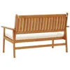 Image de Banc de jardin vidaXL avec coussins en bois d'acacia massif 4106578