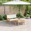 Image de Ensembles de bancs. canapes et tables de jardin Vidaxl bois massif beige 4 pieces 2 personnes