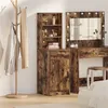 Image de Highboard en chêne fumé, 40x41x135 cm, en bois d ingénierie