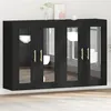 Image de Armoires murales 2 pcs Chêne noir 69,5x34x90 cm Bois d ingénierie