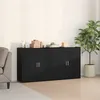 Image de Sideboards 2 pcs Noir Chêne 79x38x80 cm Bois d ingénierie