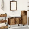 Image de Ensemble de meubles de salle de bain 2 pièces en bois ancien et bois aggloméré