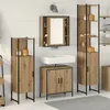 Image de Set de meubles de salle de bain 4 pièces en chêne artisan en bois d ingénierie