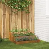 Image de jardinière 3 niveaux 90x90x35 cm en Acier Corten