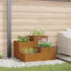 Image de Jardinière 80x80x60 cm en acier résistant aux intempéries