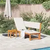 Image de Lot de 1 transat GENERIQUE en bois massif L. 200 cm marron H. 75 cm non pliable
