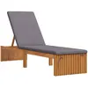Image de vidaXL, Chaise longue, Van with grey cushion (200 cm)