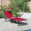 Image de Lot de 1 chaise longue GENERIQUE H. 81 cm en acier L. 56 cm pliable